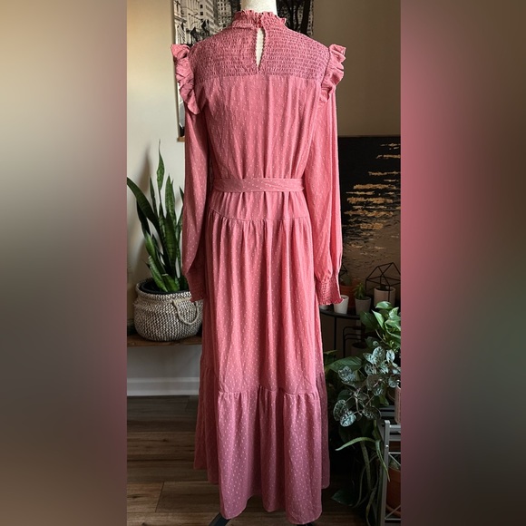 🌼English Factory Smocked Swiss Dot Maxi Dress - Picture 11 of 16